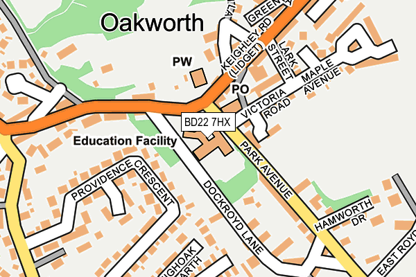 BD22 7HX map - OS OpenMap – Local (Ordnance Survey) BD22 7HX map - OS OpenMap – Local (Ordnance Survey)