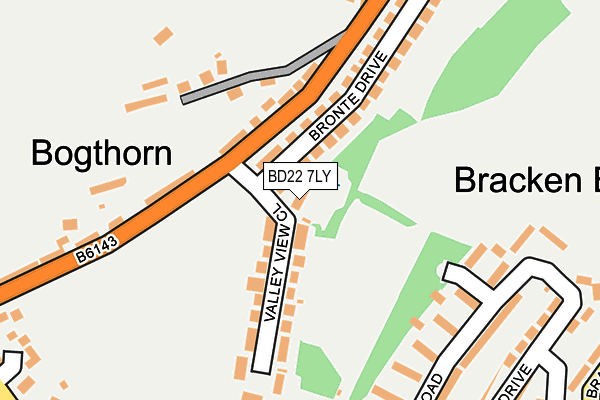 BD22 7LY map - OS OpenMap – Local (Ordnance Survey) BD22 7LY map - OS OpenMap – Local (Ordnance Survey)