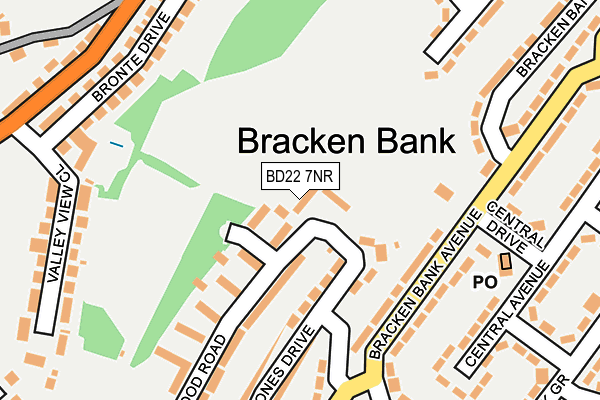 BD22 7NR map - OS OpenMap – Local (Ordnance Survey) BD22 7NR map - OS OpenMap – Local (Ordnance Survey)