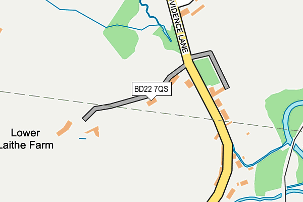 BD22 7QS map - OS OpenMap – Local (Ordnance Survey) BD22 7QS map - OS OpenMap – Local (Ordnance Survey)