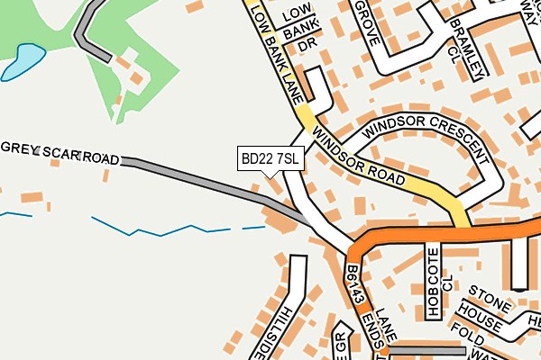 BD22 7SL map - OS OpenMap – Local (Ordnance Survey) BD22 7SL map - OS OpenMap – Local (Ordnance Survey)