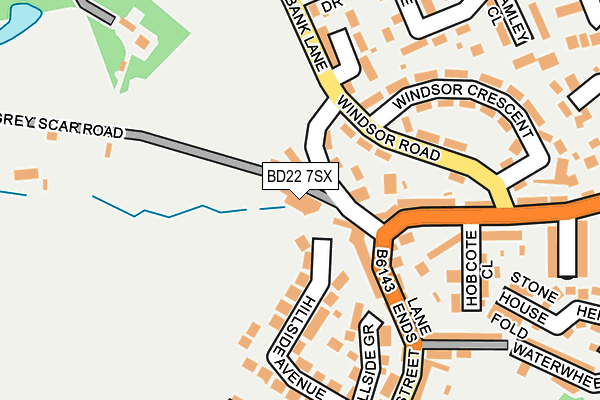 BD22 7SX map - OS OpenMap – Local (Ordnance Survey) BD22 7SX map - OS OpenMap – Local (Ordnance Survey)