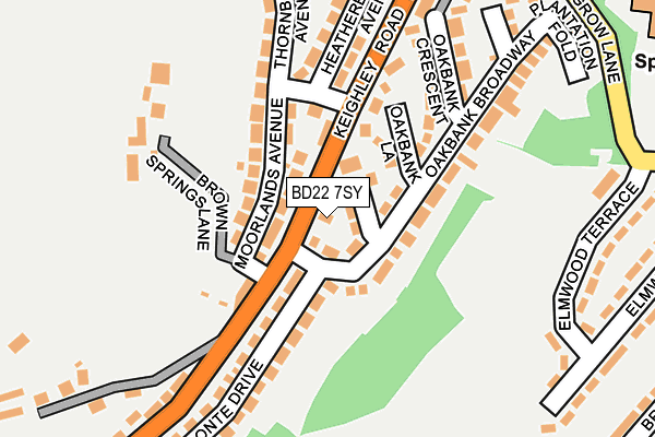 BD22 7SY map - OS OpenMap – Local (Ordnance Survey) BD22 7SY map - OS OpenMap – Local (Ordnance Survey)