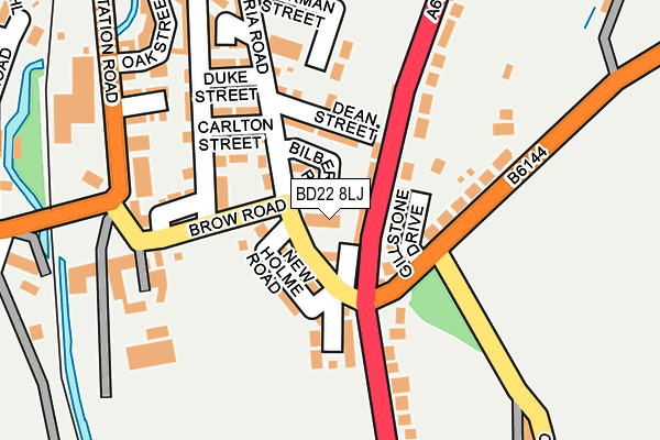 BD22 8LJ map - OS OpenMap – Local (Ordnance Survey) BD22 8LJ map - OS OpenMap – Local (Ordnance Survey)