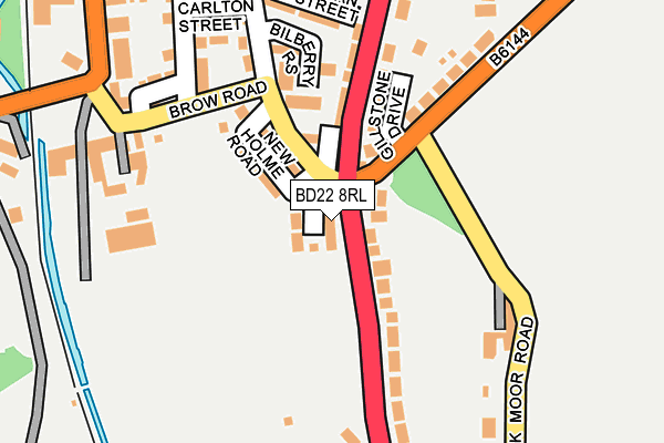 BD22 8RL map - OS OpenMap – Local (Ordnance Survey) BD22 8RL map - OS OpenMap – Local (Ordnance Survey)