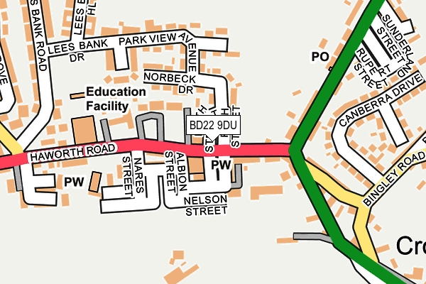 BD22 9DU map - OS OpenMap – Local (Ordnance Survey) BD22 9DU map - OS OpenMap – Local (Ordnance Survey)