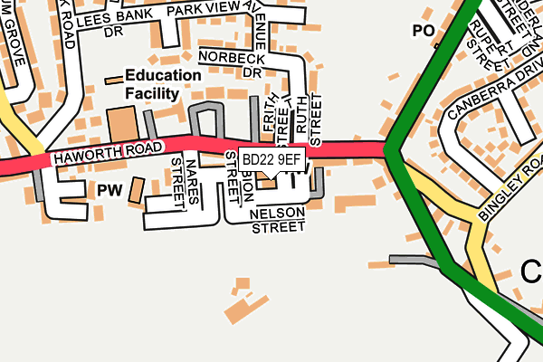 BD22 9EF map - OS OpenMap – Local (Ordnance Survey) BD22 9EF map - OS OpenMap – Local (Ordnance Survey)