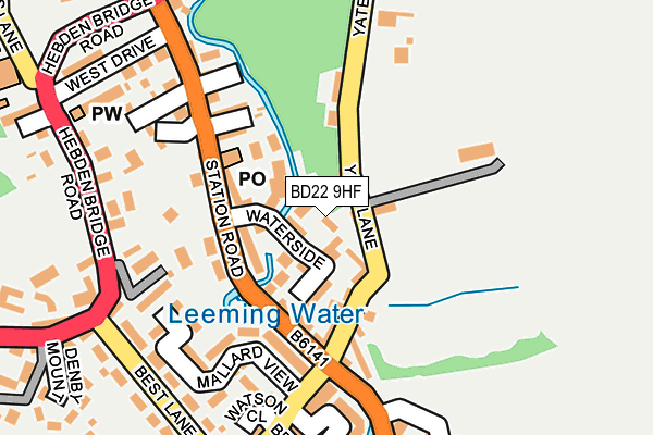 BD22 9HF map - OS OpenMap – Local (Ordnance Survey) BD22 9HF map - OS OpenMap – Local (Ordnance Survey)