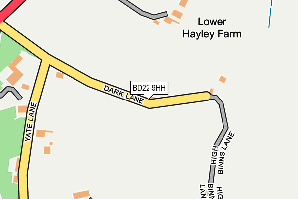 BD22 9HH map - OS OpenMap – Local (Ordnance Survey) BD22 9HH map - OS OpenMap – Local (Ordnance Survey)