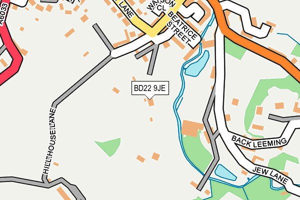BD22 9JE map - OS OpenMap – Local (Ordnance Survey) BD22 9JE map - OS OpenMap – Local (Ordnance Survey)