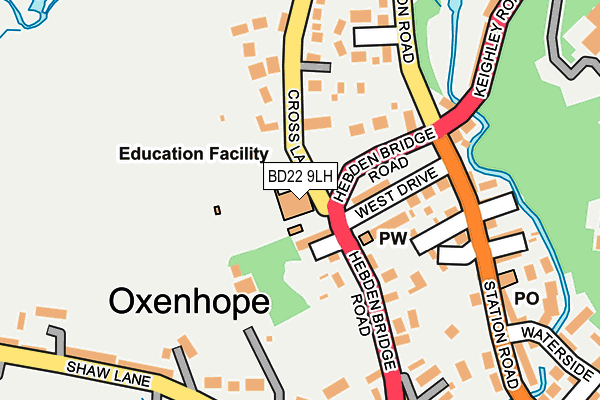 BD22 9LH map - OS OpenMap – Local (Ordnance Survey) BD22 9LH map - OS OpenMap – Local (Ordnance Survey)