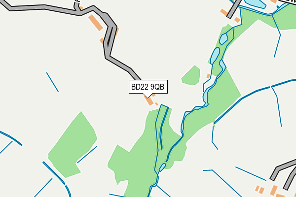 BD22 9QB map - OS OpenMap – Local (Ordnance Survey) BD22 9QB map - OS OpenMap – Local (Ordnance Survey)