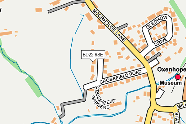 BD22 9SE map - OS OpenMap – Local (Ordnance Survey) BD22 9SE map - OS OpenMap – Local (Ordnance Survey)