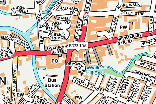 BD23 1DA map - OS OpenMap – Local (Ordnance Survey) BD23 1DA map - OS OpenMap – Local (Ordnance Survey)