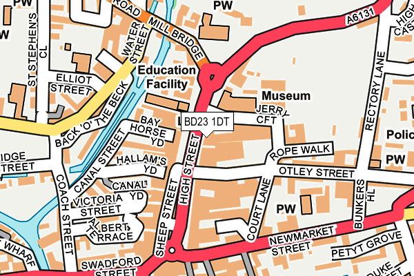BD23 1DT map - OS OpenMap – Local (Ordnance Survey) BD23 1DT map - OS OpenMap – Local (Ordnance Survey)