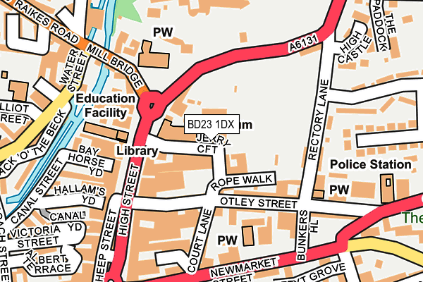 BD23 1DX map - OS OpenMap – Local (Ordnance Survey) BD23 1DX map - OS OpenMap – Local (Ordnance Survey)