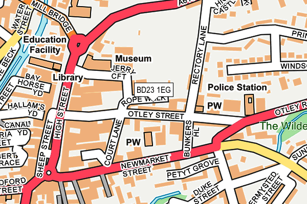 BD23 1EG map - OS OpenMap – Local (Ordnance Survey) BD23 1EG map - OS OpenMap – Local (Ordnance Survey)