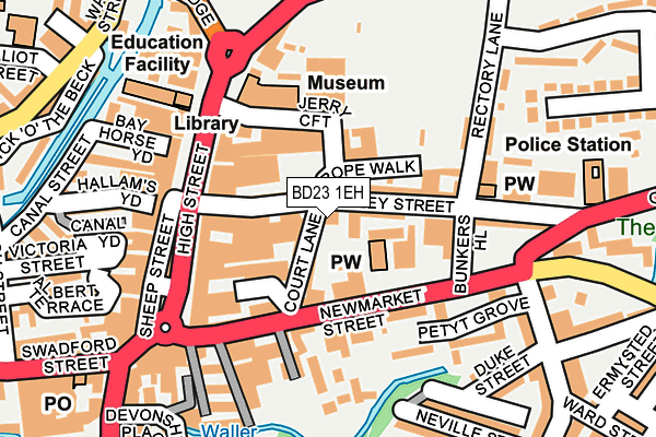BD23 1EH map - OS OpenMap – Local (Ordnance Survey) BD23 1EH map - OS OpenMap – Local (Ordnance Survey)