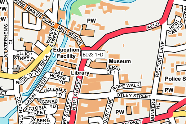 BD23 1FD map - OS OpenMap – Local (Ordnance Survey) BD23 1FD map - OS OpenMap – Local (Ordnance Survey)