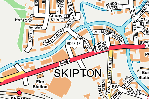 BD23 1FJ map - OS OpenMap – Local (Ordnance Survey) BD23 1FJ map - OS OpenMap – Local (Ordnance Survey)