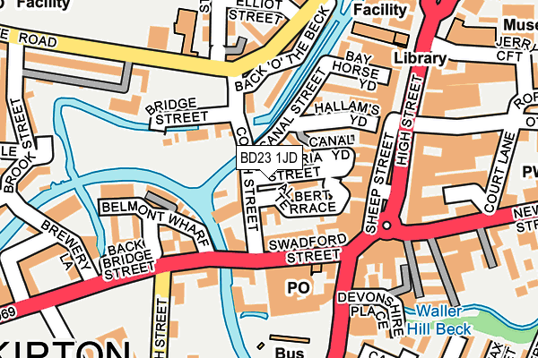 BD23 1JD map - OS OpenMap – Local (Ordnance Survey) BD23 1JD map - OS OpenMap – Local (Ordnance Survey)