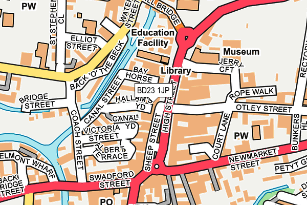 BD23 1JP map - OS OpenMap – Local (Ordnance Survey) BD23 1JP map - OS OpenMap – Local (Ordnance Survey)