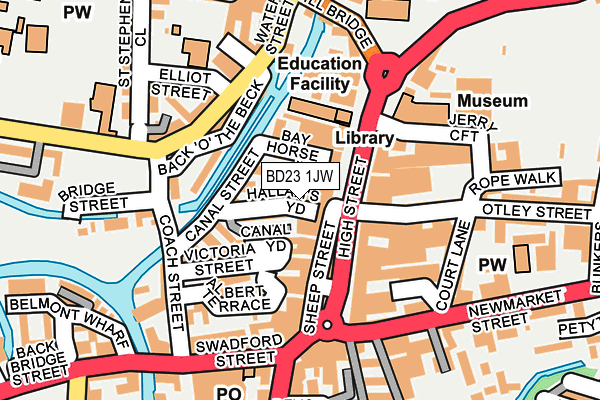 BD23 1JW map - OS OpenMap – Local (Ordnance Survey) BD23 1JW map - OS OpenMap – Local (Ordnance Survey)