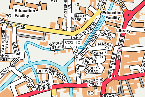 BD23 1LQ map - OS OpenMap – Local (Ordnance Survey) BD23 1LQ map - OS OpenMap – Local (Ordnance Survey)