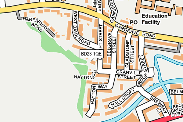 BD23 1QE map - OS OpenMap – Local (Ordnance Survey) BD23 1QE map - OS OpenMap – Local (Ordnance Survey)