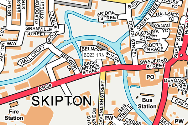 BD23 1RN map - OS OpenMap – Local (Ordnance Survey)