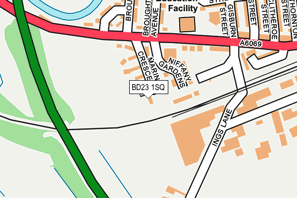 BD23 1SQ map - OS OpenMap – Local (Ordnance Survey)