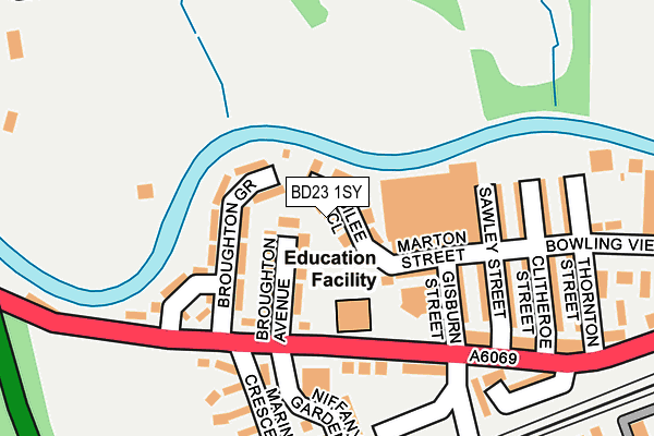 BD23 1SY map - OS OpenMap – Local (Ordnance Survey) BD23 1SY map - OS OpenMap – Local (Ordnance Survey)