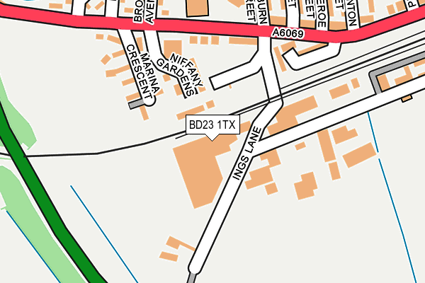 BD23 1TX map - OS OpenMap – Local (Ordnance Survey) BD23 1TX map - OS OpenMap – Local (Ordnance Survey)