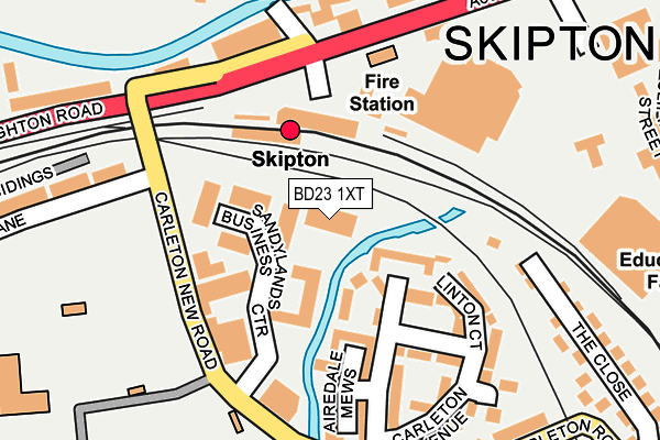 BD23 1XT map - OS OpenMap – Local (Ordnance Survey) BD23 1XT map - OS OpenMap – Local (Ordnance Survey)