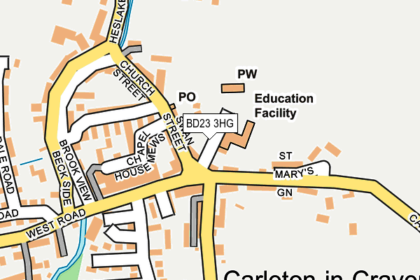 BD23 3HG map - OS OpenMap – Local (Ordnance Survey) BD23 3HG map - OS OpenMap – Local (Ordnance Survey)