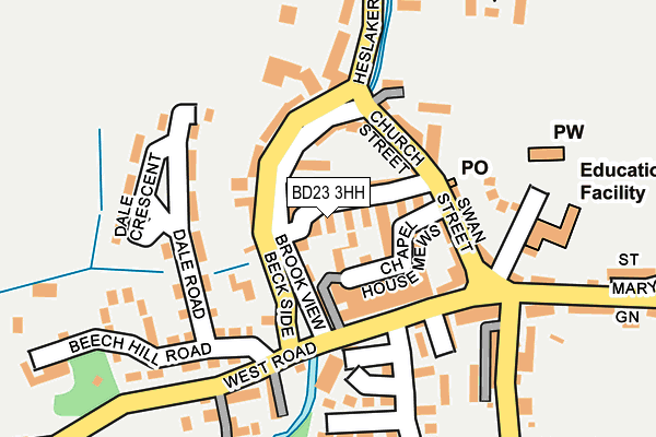 BD23 3HH map - OS OpenMap – Local (Ordnance Survey) BD23 3HH map - OS OpenMap – Local (Ordnance Survey)