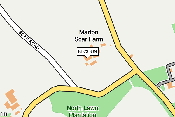 BD23 3JN map - OS OpenMap – Local (Ordnance Survey) BD23 3JN map - OS OpenMap – Local (Ordnance Survey)