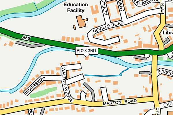 BD23 3ND map - OS OpenMap – Local (Ordnance Survey) BD23 3ND map - OS OpenMap – Local (Ordnance Survey)