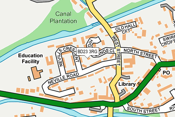 BD23 3RG map - OS OpenMap – Local (Ordnance Survey) BD23 3RG map - OS OpenMap – Local (Ordnance Survey)
