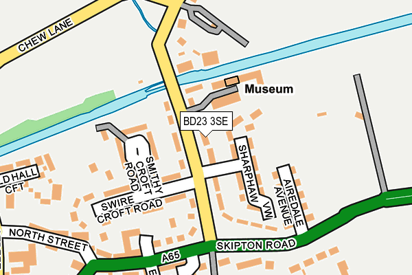 BD23 3SE map - OS OpenMap – Local (Ordnance Survey)