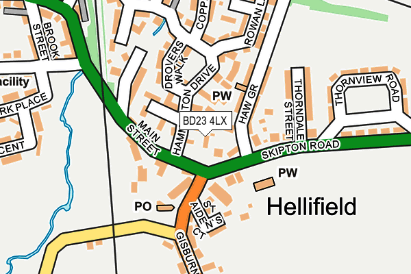 BD23 4LX map - OS OpenMap – Local (Ordnance Survey) BD23 4LX map - OS OpenMap – Local (Ordnance Survey)