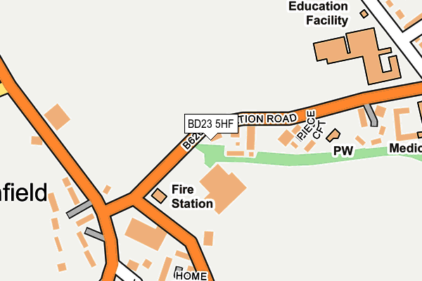 BD23 5HF map - OS OpenMap – Local (Ordnance Survey) BD23 5HF map - OS OpenMap – Local (Ordnance Survey)