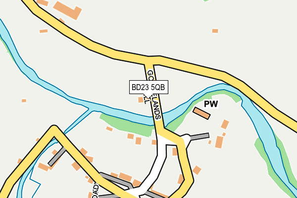 BD23 5QB map - OS OpenMap – Local (Ordnance Survey) BD23 5QB map - OS OpenMap – Local (Ordnance Survey)