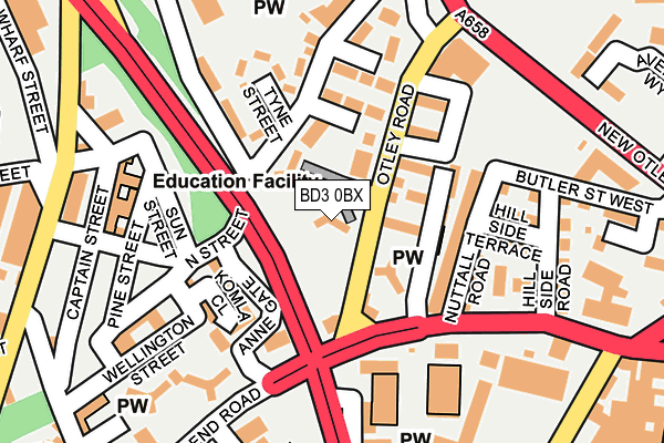 BD3 0BX map - OS OpenMap – Local (Ordnance Survey) BD3 0BX map - OS OpenMap – Local (Ordnance Survey)