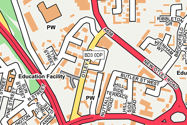 BD3 0DP map - OS OpenMap – Local (Ordnance Survey) BD3 0DP map - OS OpenMap – Local (Ordnance Survey)