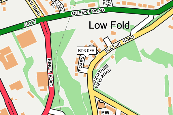 BD3 0FA map - OS OpenMap – Local (Ordnance Survey) BD3 0FA map - OS OpenMap – Local (Ordnance Survey)