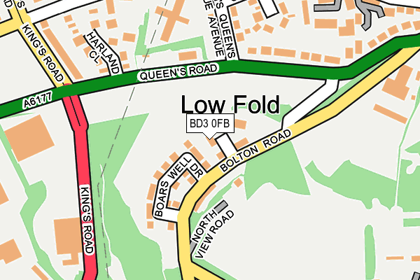 BD3 0FB map - OS OpenMap – Local (Ordnance Survey) BD3 0FB map - OS OpenMap – Local (Ordnance Survey)