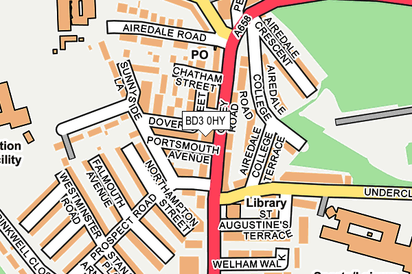 BD3 0HY map - OS OpenMap – Local (Ordnance Survey) BD3 0HY map - OS OpenMap – Local (Ordnance Survey)