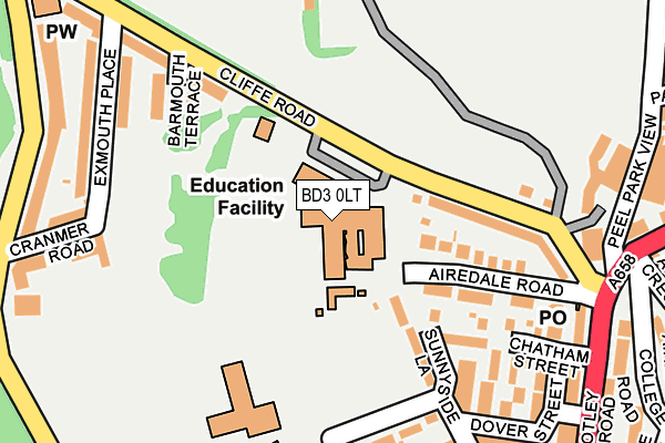 BD3 0LT map - OS OpenMap – Local (Ordnance Survey) BD3 0LT map - OS OpenMap – Local (Ordnance Survey)
