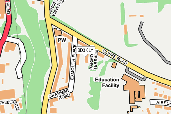 BD3 0LY map - OS OpenMap – Local (Ordnance Survey) BD3 0LY map - OS OpenMap – Local (Ordnance Survey)